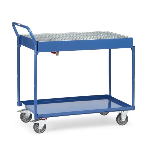 Tafelwagen met lekbak laadvlakken - 1000 x 600 x 1030 mm (lxbxh)