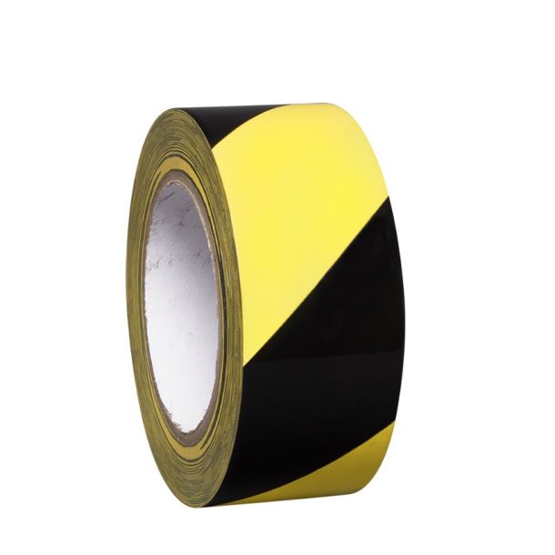 Proline vloermarkering tape vinyl geel/zwart - 33 meter x 75 mm