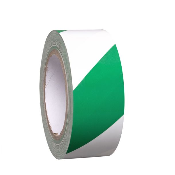 Proline vloermarkering tape vinyl groen/wit - 33 meter x 75 mm