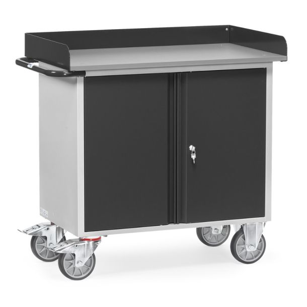 Werkplaatswagen - 985 x 590 x 1000 mm (lxbxh) - voorzien van opstaande rand