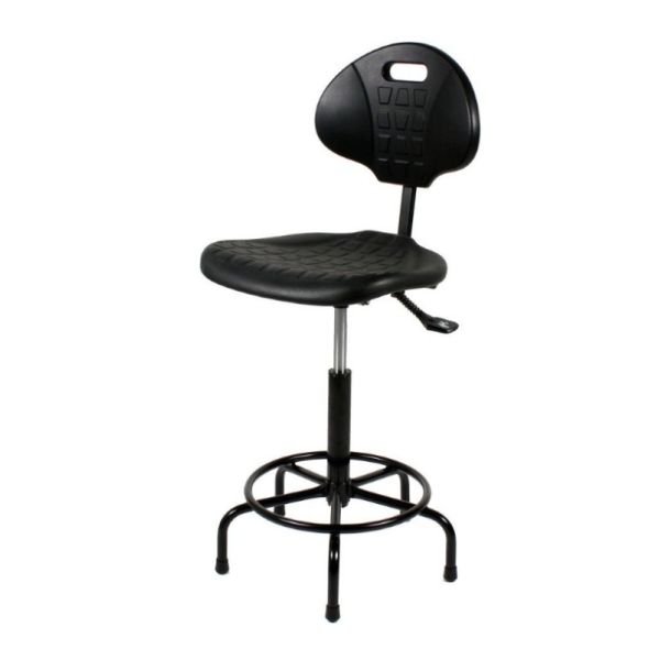 Werkstoel PUR met spinvoet 52-72 cm hoog