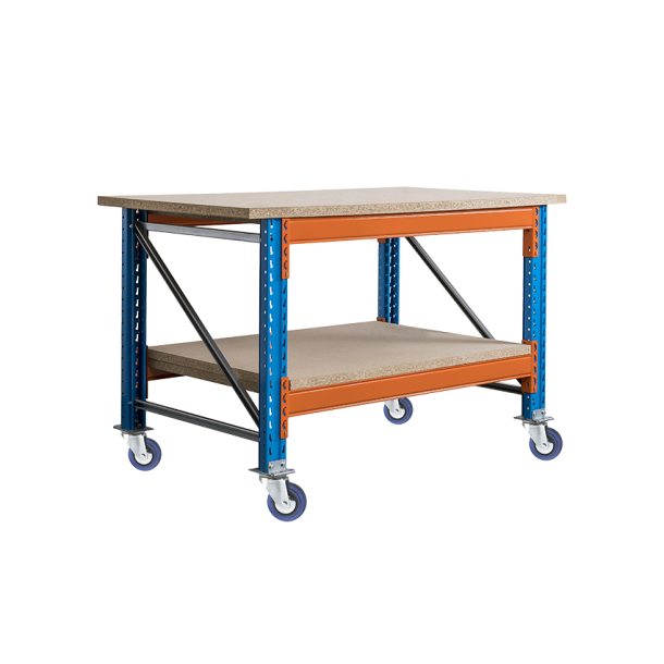 Stow werkbank op wielen met rem 1800 x 950 x 900 mm (bxdxh) incl. topblad en extra niveau