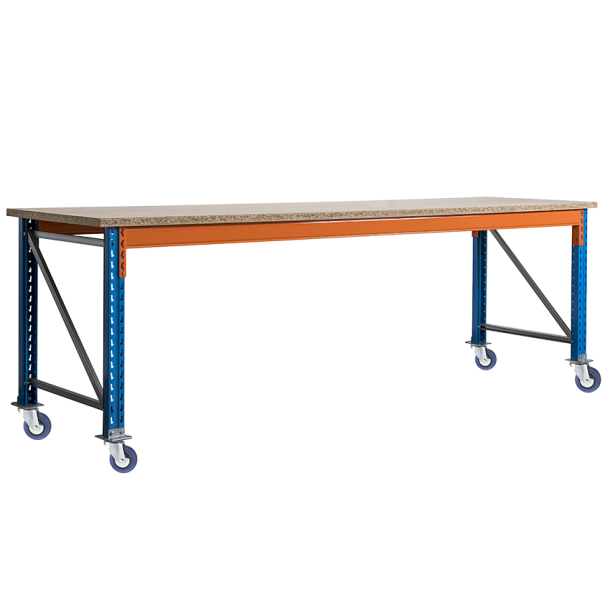 Stow werkbank op wielen met rem 3600 x 1050 x 1000 mm (bxdxh) incl. topblad