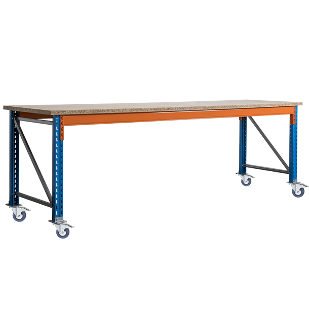 Stow werkbank op wielen met rem 3600 x 950 x 900 mm (bxdxh) incl. topblad